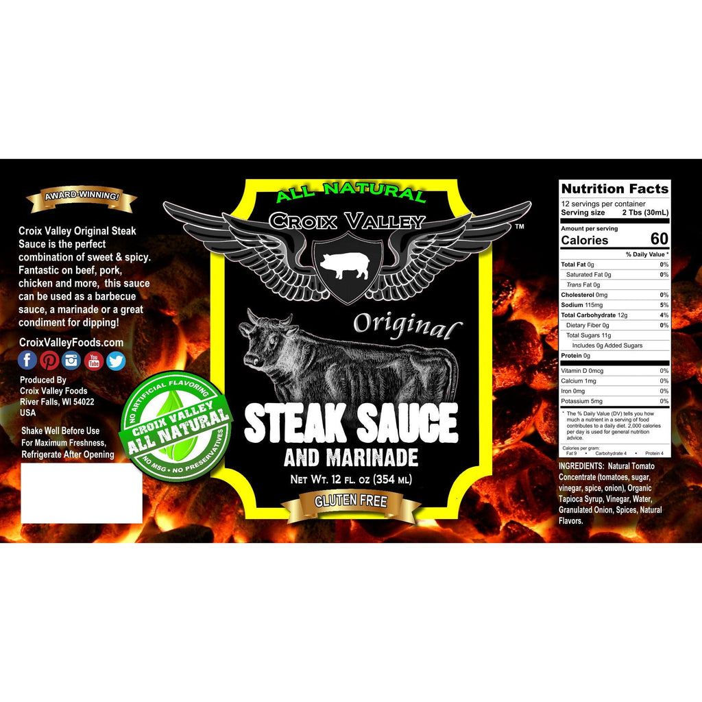 Croix Valley Original Steak Sauce & Marinade 354 mL - XPart Supply