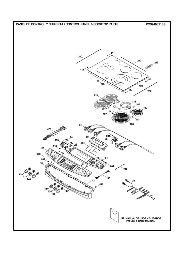 WS01L14688 GE Control Panel, Glass - XPart Supply