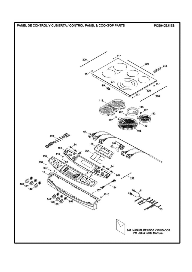 WS01L14688 GE Control Panel, Glass - XPart Supply