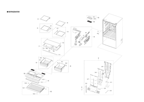 DA97-21004A Refrigerator Multi-Ref Cover Assy - XPart Supply