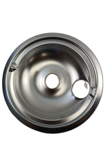 WS01L09258 Range Large Drip Pan, 8", Chrome (replaces WB31K10266, 164D3431P004)