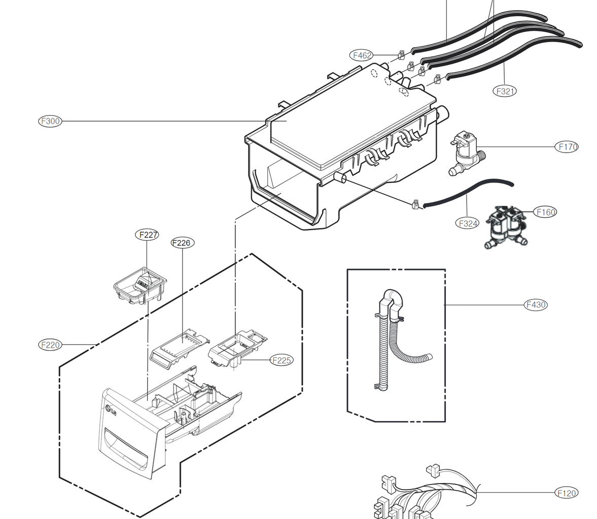 AGL73754195 Washer Drawer Panel Assembly - XPart Supply