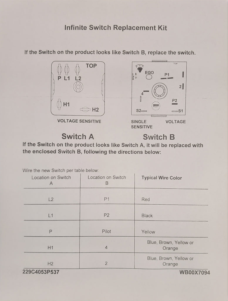 WG02F04019 Oven Surface Element Switch - XPart Supply