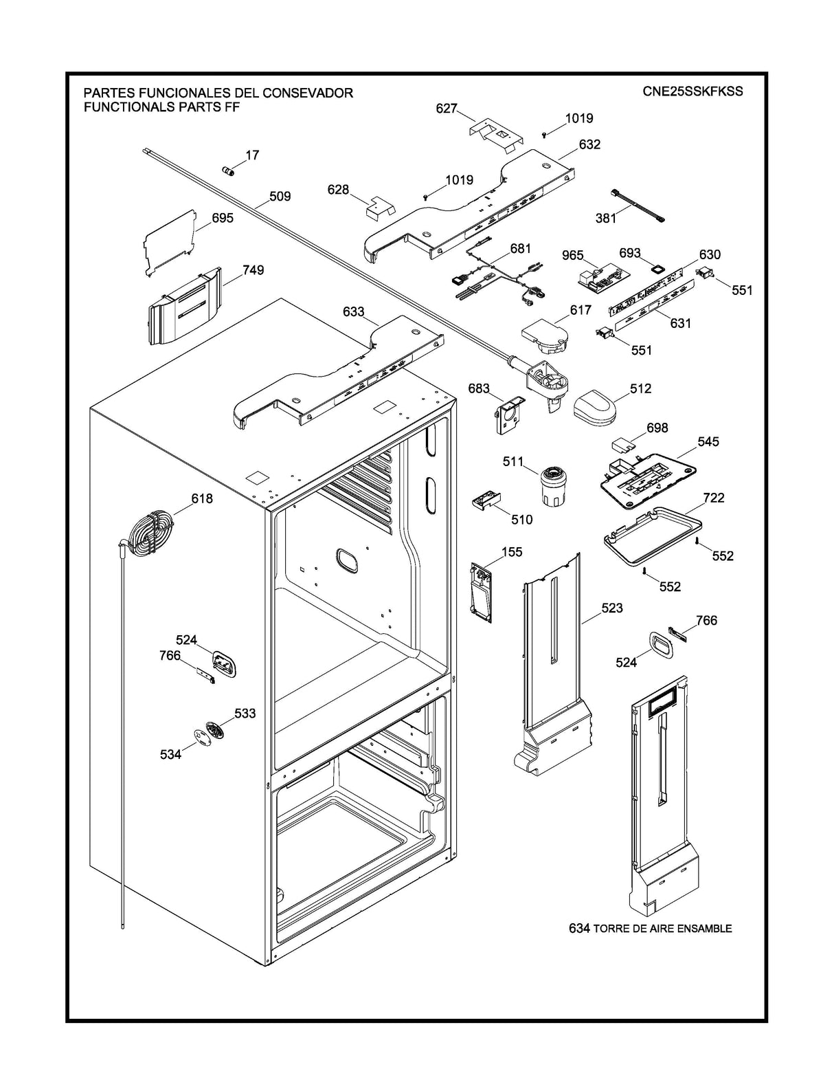 WR03F04705 Refrigerator Tube & Filter Housing