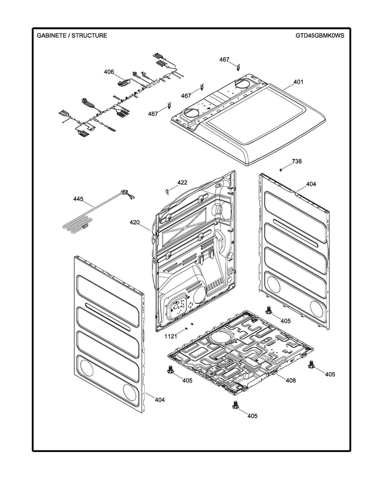 WW02F00748 Dryer Harness Assembly, Gas