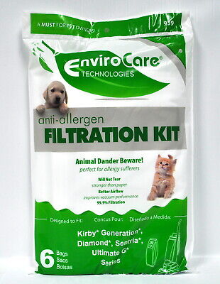 Kirby Generation, Sentria HEPA Allergen Cloth Bags G Series 6 Pack Generic 939 - XPart Supply