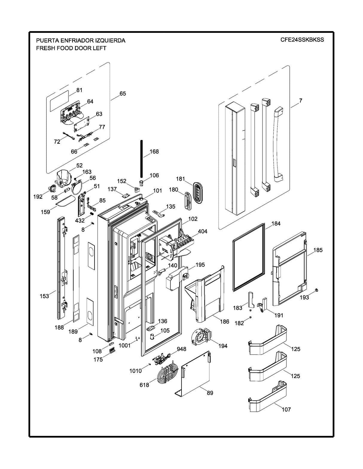 WR01L13358 Refrigerator Collar Port Assembly