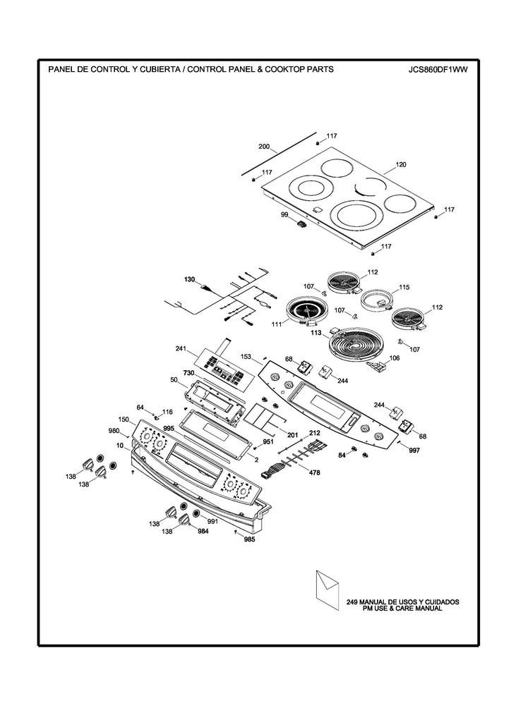 WS01F00953 Range Oven Electronic Control Board - XPart Supply