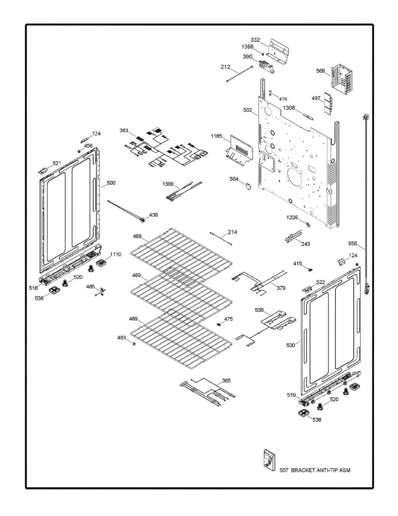 WS01F10882 Range Oven Electronic Control Board