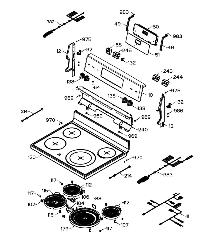 WS01F10146 Range Oven Overlay, RC19 - XPart Supply