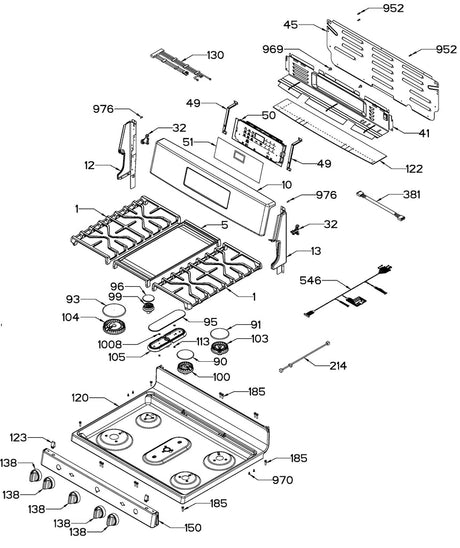 WS01L18307 Range Backguard - XPart Supply