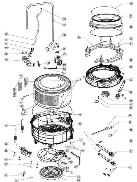 WG04F12303 Washer/Dryer Tub Front - XPart Supply