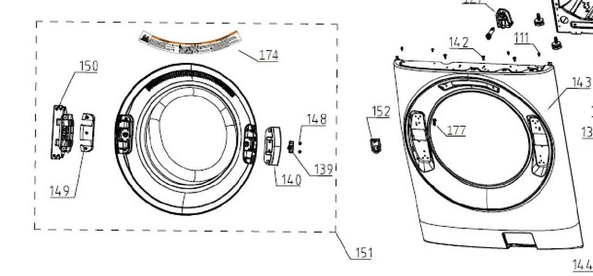 WG04L06809 Washer Door Strike - XPart Supply