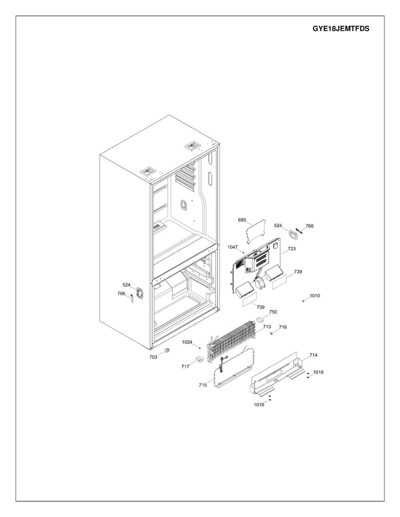 WR01A02435 Refrigerator Freezer Evaporator Cover Assembly - XPart Supply