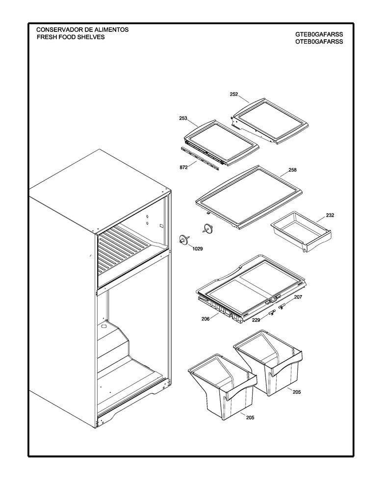 WR01L04280 Refrigerator Full Shelf Assembly - XPart Supply