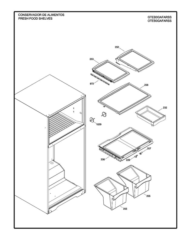 WR01L04280 Refrigerator Full Shelf Assembly - XPart Supply