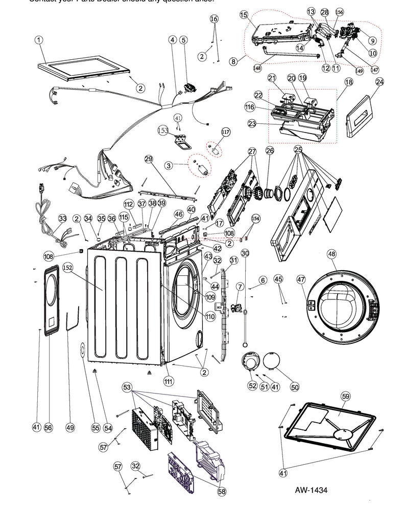 WG04A04975 Washer Storage Tank Assembly - XPart Supply