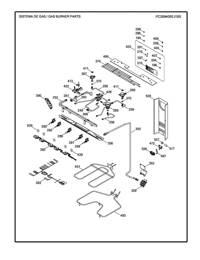 WS01F07300 Range Burner Harness Valve Switches - XPart Supply