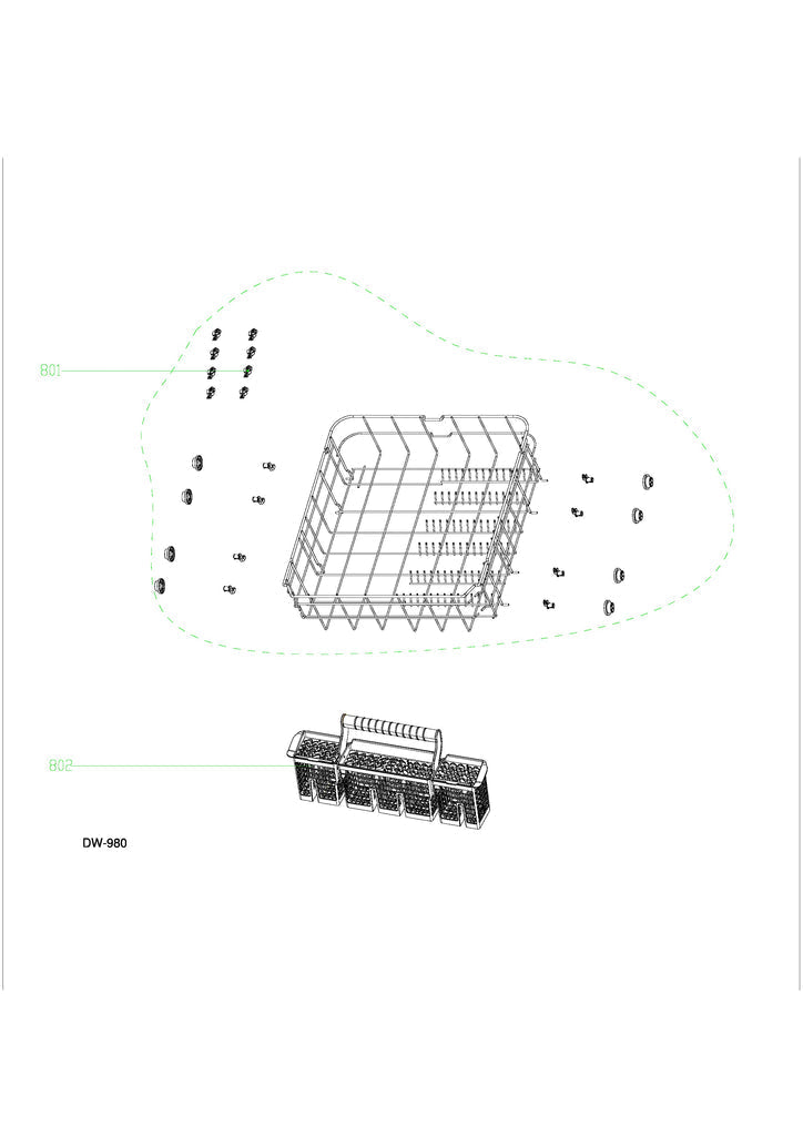 WG04L04553 Dishwasher Lower Rack - XPart Supply