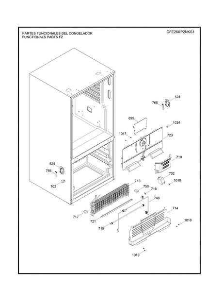 WR01F04486 Refrigerator Freezer Evaporator Cover Assembly - XPart Supply