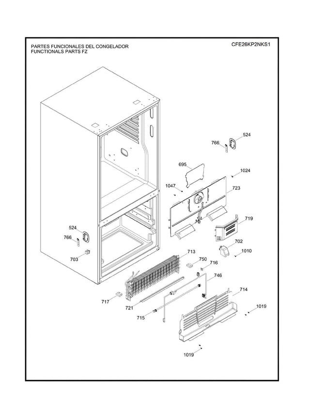 WR01F04486 Refrigerator Freezer Evaporator Cover Assembly - XPart Supply