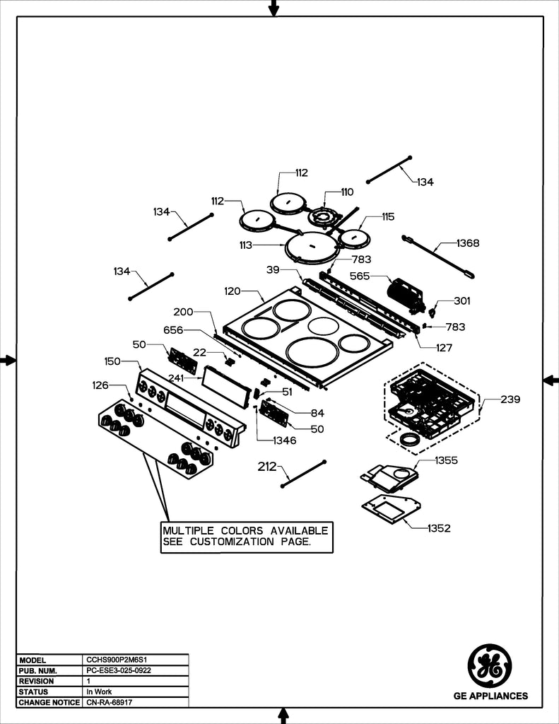 WS01A03219 Range Main Cooktop Glass Assembly - XPart Supply