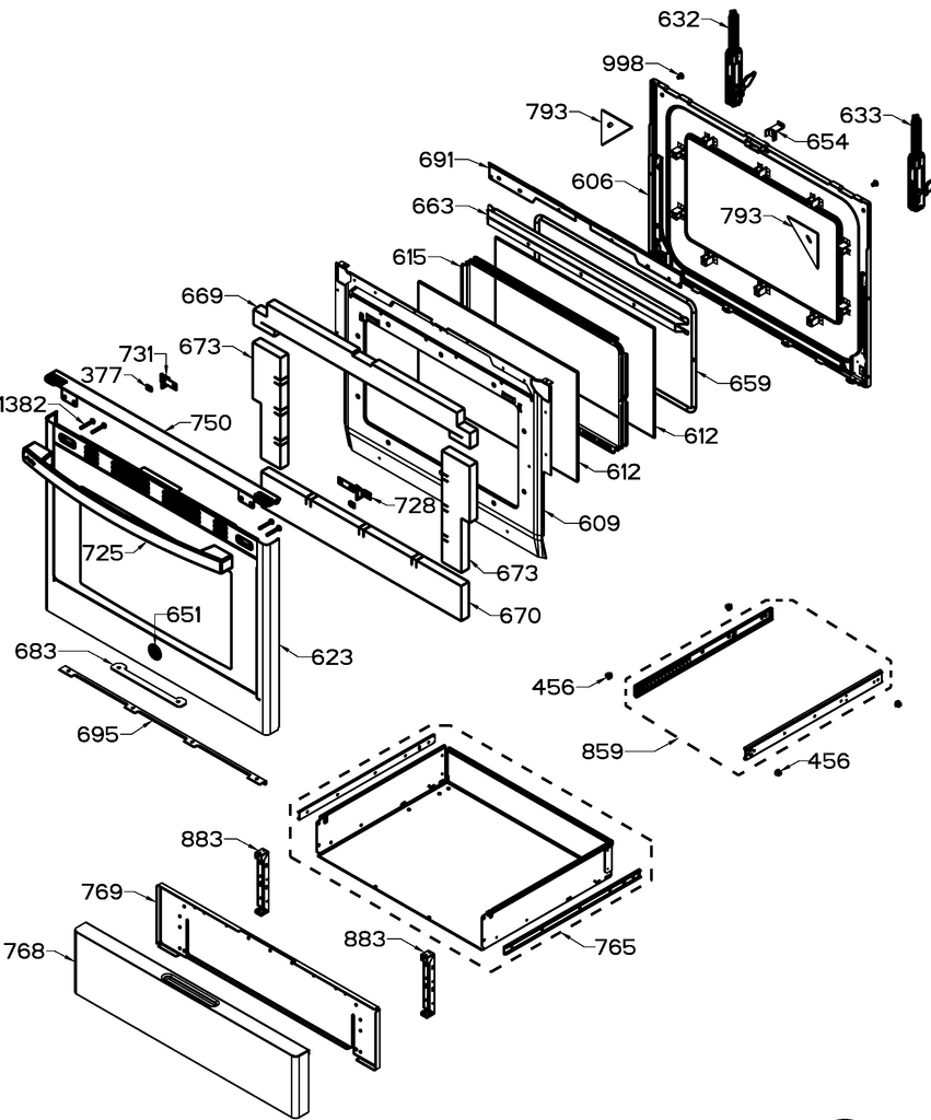 WS01L18314 Range Panel Drawer - XPart Supply